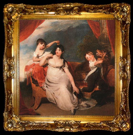 framed   Sir Thomas Lawrence Mrs Henry Baring and her Children, ta009-2